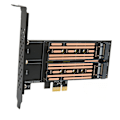 Miniatyrbilde 4 av 8: M.2 SATA SSD NGFF til PCIE-adapter Opptil 6 Gbps NCQ MSI-støttet Plug and Play Dobbel M.2 PCIE-adapter for stasjonær PC