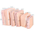 Miniatyrbild 8 av 8: BAGSINBAG 5st Resbagage Resväska Förvaringsväska Set Kläder Underkläder Förpackning Organizer Påse Rosa