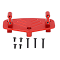 Miniatyrbillede 1 af 8: Styre Servo Montering Braket Base i Aluminium Legering til 1/8 Losi LMT Truck Modificeringsdele Rød