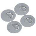 Miniatyrbilde 7 av 8: 4 stk PVC-lapp med elastisk tausett D-ring lapp bungee tausett rustfritt stål D-ring pute grå