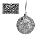 Miniatyrbild 7 av 8: 100 st julkulsprydnader splittringssäkra hängande bollar för julgransfestdekorationSilver
