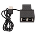 Miniatyrbild 2 av 8: Ethernet Splitter 100M 1 till 2 Guldpläterad Pin Shielded Layer Stark PVC LAN Splitter för ADSL Hub Switcher TV Router