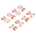 Miniatyrbild 1 av 7: 30st små pärmklämmor Rose Gold Clover Candy Style Stark klämmande metallpappersklämmor för hemskolakontor