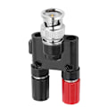 Miniatyrbillede 5 af 8: Hane til 4MM Bindingsstolper Bananplugg Jack Koaksial Adapter Connector BNC Hane Terminaler