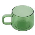 Miniatyrbillede 5 af 8: Gennemsigtig kaffekop 250 ml borosilikatglas kop te vand mælkekrus med håndtag grøn