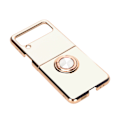 Miniatyrbild 1 av 8: Smartphone Skyddsfodral Magnetiskt telefonskydd för bil med 360 graders rotation Finger Loop Stand för Z Flip 3 Vit