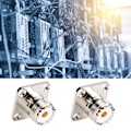 Pikkukuva 4 / 8: 2 UHF naarisoitinta SO239 Messinki 4-reikäinen 50 ohmin adapteriliitin Adapterimuunnin