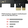 Miniatyrbillede 6 af 8: PCIe Netværkskort 10/100/1000/2500Mbps Guldbelagt Pin Aluminium Legering Gigabit Ethernet Kort til Desktop Gaming Server