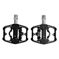 Miniatyrbillede 8 af 8: Dobbeltfunktion Cykelpedal Flade Klipsløse Klamper 3 Forseglede Lejer MTB Cykelpedal til SPDSort