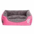 Miniatyrbilde 2 av 3: Ekstra stor rosa hundebed med myk pute, vaskbar burteppe