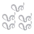 Miniatyrbillede 1 af 8: Slangeformet Strass Trim Bånd Mesh Wrap Rulle DIY Tøjtilbehør Applikation (sølv)