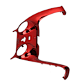 Miniatyrbilde 2 av 8: For PS5-kontroller frontplate DIY-erstatningsklips Skalledekorasjonstilbehør med joystickdeksler Rød