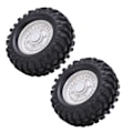 Miniatyrbilde 6 av 8: 2 stk RC Hjulnavdekk Slitesterke Aluminiumslegeringshjul Gummidekk for CC01 MST D90 SCX10 1/10 RC Klatrebil Dekk Sølv