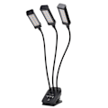 Miniatyrbillede 5 af 8: LED Vækstlys 3 Hoved 360° Justerbar Timeret Plantevækstlampe til Drivhuse Kontor 100‑240V Sort EU-stik