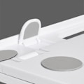 Miniatyrbillede 5 af 5: Bærbar computerholder Silikon PP og ABS Foldbar 8 trin Justerbar bærbar computer kølestativ til hjemmearbejde Hvid