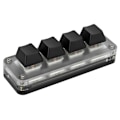 Miniatyrbild 4 av 8: Mini 4 Key Gaming Tangentbord Mekanisk knappsats Typ C till USB Interface Programmering Svart med RGB-ljus
