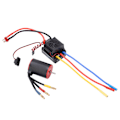 Miniatyrbild 2 av 8: 3650 3100KV Vattentät Borstlös Motor 60A ESC Elektrisk Regulator Lång Linje för 1/10 RC Bil