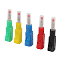 Miniatyrbilde 8 av 8: 10 STK 4 mm innfellbare bananstikk Loddbare testledninger ender CAT II 600V 32A 5 farger for 3C digitalt utstyr
