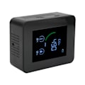 Miniatyrbilde 8 av 8: Kulldioksiddetektor USB-lading TVOC-sensor Halvleder Luftkvalitetsmonitor med temperatur- og fuktighetsmåling Svart