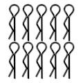 Miniatyrbillede 1 af 8: 10 stk 7MM RC Bil Skalklips RForm Metal Kropsclips Pins til 1/5 1/6 1/8 1/10 RC Bil (sort)