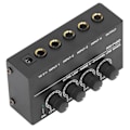 Miniatyrbillede 5 af 8: 4-kanals Mixer AC 100V‑240V Sort Ultra Lav Støj 4-kanals Kompakt Mixer til Guitarer Bas Keyboard EU Stik