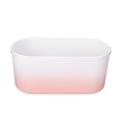 Miniatyrbillede 8 af 8: Sminkeetui Rosa Gradient Bærbar Stor Kapacitet Foldbar Roterende LED-lys Sminkeopbevaringsboks med Sminkespejl