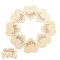 Miniatyrbillede 5 af 7: 50 stk Love Heart Form Træspån Glattere Overflader Dejlig Form DIY Træknapper til Hjemindretning Håndværk Gaver