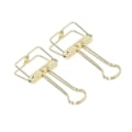 Miniatyrbillede 7 af 8: 80 stk. hule clips 1,8 cm robuste metalclips med stærk klemning til papir, til hjemmekontor, studiebrug, guld