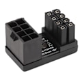 Miniatyrbilde 4 av 8: 180 graders vinklet adapter fastloddet 8-pins hunn til 8-pins hann-adapter med isolasjonsdeksel for stasjonære grafikkort (PH38A+ 1 STK)