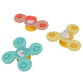 Miniatyrbillede 1 af 8: 3 stk. Sugerørsspinnere Legetøj, Roterende Blomst Sugerørsspinnere Legetøj, Vandafvisende Rustfri Baby Fidget Spinners Badeværelseslegetøj