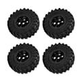 Pikkukuva 8 / 8: 4 kpl 1/24 RC-pyöriä RC-auton pyörän navan sarja kumipyöriä ja renkaita Axial SCX24 -kauko-ohjattaville autoille