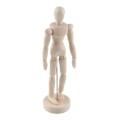 Miniatyrbilde 2 av 8: Trefigur uferdig ledd mannequindokke justerbar med base Perfekt for interiørdesign 8 tommer