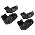 Miniatyrbillede 5 af 7: Sunnah Khuff Sokker PU Læder Polyester Behagelig varm plysforet Termiske Khuffain Sokker til 36 til 41 EU Størrelse Sort Elastisk version