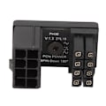 Miniatyrbilde 7 av 8: 180 graders vinklet adapter fastloddet 8-pins hunn til 8-pins hann-adapter med isolasjonsdeksel for stasjonære grafikkort (PH38A+ 1 STK)