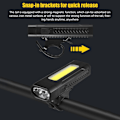 Pikkukuva 8 / 8: Pyörän takavalo Monitoiminen 2 LED-valoa Pyörän takavalo 3 Tilaa Punaisella ja Valkoisella COB-sivuvallolla Magneettinen TYPE C Nopea Lataus Ulkoilmakäyttöön