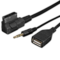 Miniatyrbilde 2 av 7: Musikk MDI AMI MMI-grensesnitt USB+Lader AUX-kabel for A6L A8L Q7 A3 A4L A5 A1