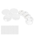 Miniatyrbild 1 av 7: 100 set Blank Badge Making Kit 25 mm Transparent slitstark Utsökt utförande Knapp Badge Maker Set för gör-det-själv hantverk