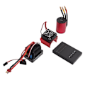 Miniatyrbild 4 av 8: RC-motor 4-polig 12-spår Vattentät gör-det-själv-programmering ESC Stabil Pålitlig kylflänstillbehör för 2S 1:10 för 3S
