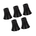 Miniatyrbillede 5 af 8: 5 stk 19 mm Krykke Spidser Forhindrer Glidning Blød Forbedret Gummi Vandrestave Udskiftningsspids Sort