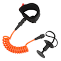 Miniatyrbillede 7 af 8: 5,5 mm 4 fods Paddle Board Håndledsrem Elastisk TPU Håndleds Surfkoppel Stand Up Paddle Leash til Surfbræt Orange