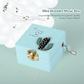 Miniatyrbilde 7 av 8: Mini treboks Handvev mekanisk musikkasse Bursdagsgave (blå)