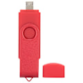Miniatyrbillede 1 af 8: 2 i 1 U Stick Micro USB Flash Drive USB2.0 OTG U Disk Smart Phone Tilbehør CW10040 Rød64GB