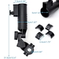 Miniatyrbillede 3 af 8: Paraplyholder Justerbart klemmestativ Universal Sort Vogn Paraplyholder til vogn Barnevogn Kørestol