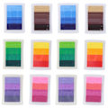 Miniatyrbilde 2 av 7: 12 stk. 4 Farger Gradient Blekkpute Sett Fargerike DIY Håndverk Kort Gave Laging Stempelputer