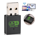 Miniatyrbilde 7 av 8: Drive Gratis WiFi Trådløst USB Nettverkskort Adapter Ekstern Mottaker Dongle 300M