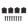 Miniatyrbilde 1 av 8: 4 stk RC Link Mount Messing Stabil Rustfri RC Oppgraderingsdeler for Axial SCX10 II AR44 Aksler 1/10 Svart