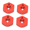 Miniatyrbilde 3 av 8: 4 ST RC Hex Nav Adapter Aluminiumlegering RC Hex Koblingsdeler for Traxxas E Revo 1/16 RC Bil Rød