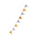 Pikkukuva 7 / 8: Vimppeli Banner Monivärinen Ripustus Kestävä Ulkokolmiolippu Ulko-Pihakoristeluun Oranssi Valkoinen