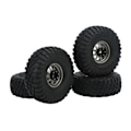 Pikkukuva 3 / 8: 4 kpl 1,9 tuuman pyörien renkaita 10 reiän navalla epätasaisella sora-kuviolla SCX10 1/10 RC-automalleille, harmaa