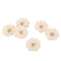 Miniatyrbilde 2 av 7: 6 stk juteblomster Lotosform Europeisk retro DIY juteblomster Håndlagde hvite stoffblomster for bryllupsfest